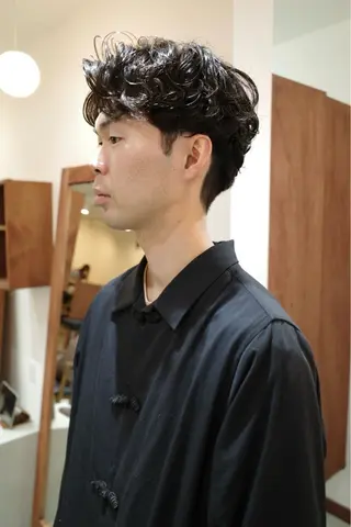 パーマ メンズ ボブ/レイヤー /河内温太のヘアスタイル