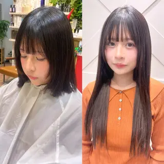 カラー ハイトーンカラー シールエクステのヘアスタイル