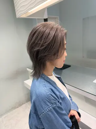 ミディアム カラー 中川 茜里のヘアスタイル