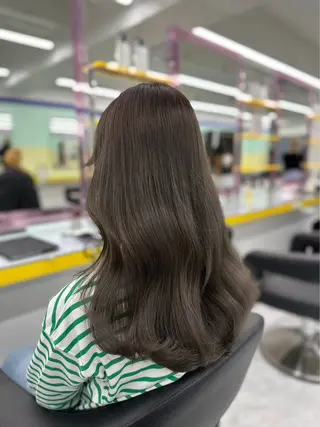 セミロング カラー ヘアアレンジ 💎韓国/ レイヤー カット/ 暖色🫧のヘアスタイル