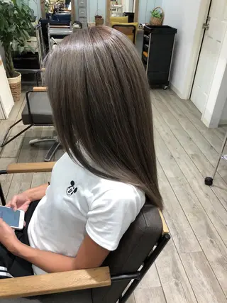 ロング カラー ヘアアレンジ 顔周りカット・相談 レイヤーも◎しずくのヘアスタイル