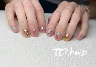 ショート めぐみのネイルサロン スタッフ練習のネイルデザイン