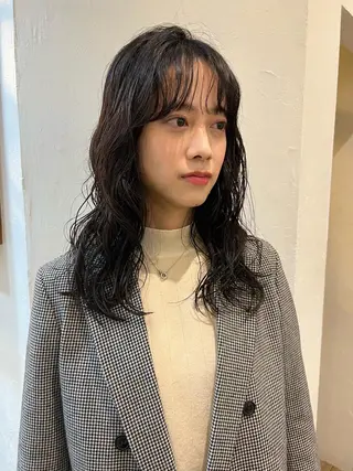 セミロング パーマ ショート& パーマ　坂本のヘアスタイル