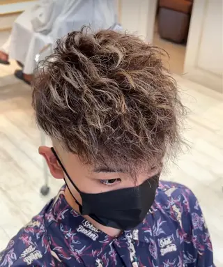 ショート カラー パーマ メンズ 💈men's💈 satoru中目黒のヘアスタイル