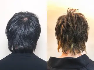 ショート カラー メンズ ✨デザインカラー✨ ハイトーン　森貴章のヘアスタイル