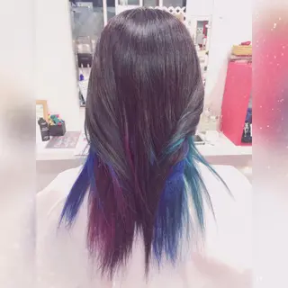ミディアム カラー 岩谷/ブリーチ 🪽透明感カラーのヘアスタイル