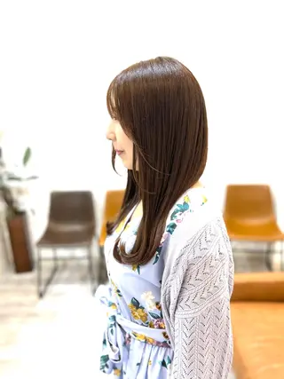 セミロング カラー 堀 大輔のヘアスタイル