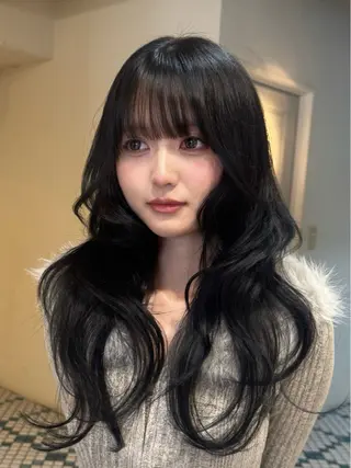 ロング カラー ワンカールで盛れる レイヤー🎀Macoのヘアスタイル