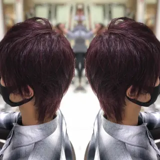 カラー メンズ 韓国レイヤー×透明感 カラー/山崎一輝のヘアスタイル