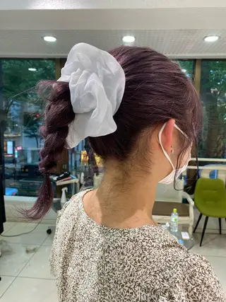 ミディアム カラー ヘアアレンジ 透明感カラー 古山 結季🌙🖤のヘアスタイル