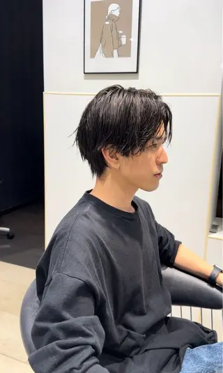 パーマ メンズ 堀部 梨瑠のヘアスタイル