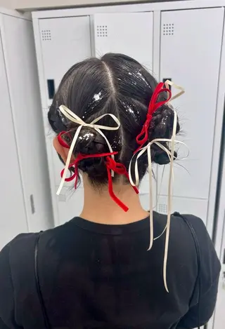 ミディアム ヘアアレンジ エクステ🫧アレンジ ￤横浜  ももはのヘアスタイル