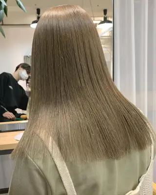 セミロング カラー パーマ ヘアアレンジ メンズ キッズ ネイル マツエク・マツパ ハイトーンボブ 前田 表参道 グレージュのヘアスタイル
