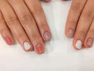 ネイル はばすみれ🎀ﾈｲﾙ 光ﾌｪｲｼｬﾙ ﾍｱのネイルデザイン