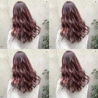 セミロング カラー ヘアアレンジ TAKUMAブリーチ /切りっぱなし🪽のヘアスタイル
