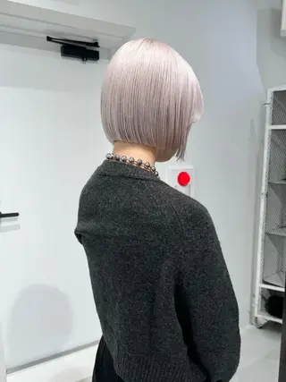 ショート カラー ヘアアレンジ 艶ハイトーン/ヘア アレンジAYAKAのヘアスタイル