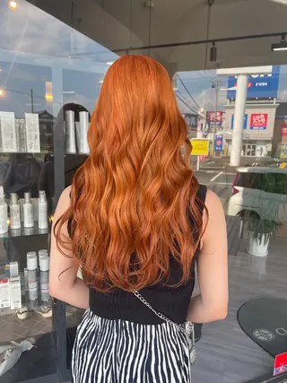 ロング カラー マキノ キョウカのヘアスタイル