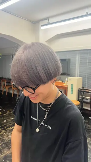 ショート カラー ミディアムレイヤー/ 艶カラー🎀　emiのヘアスタイル