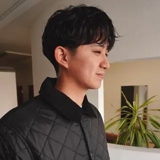 ショート パーマ メンズ メンズハイトーン/栄 /イトウタケルのヘアスタイル