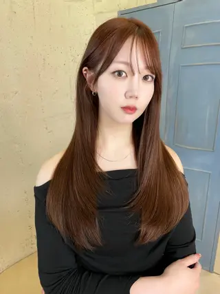 ロング カラー 縮毛矯正/髪質改善 の専門家IKEのヘアスタイル