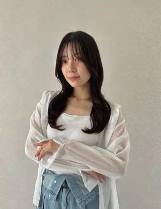 ロング カラー ヘアアレンジ 艶髪/レイヤーカット 🐣misakiのヘアスタイル