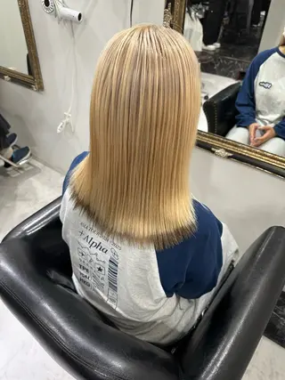 ミディアム 岡崎/レイヤーカット ／縮毛矯正/美髪のヘアスタイル