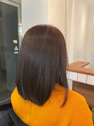 ミディアム カラー 透明感ベージュ🫧/ オリーブ/Miu🪽のヘアスタイル