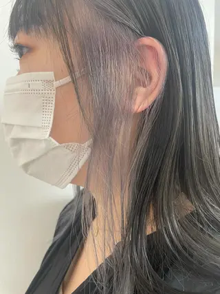 ミディアム カラー 福田千尋/インナー カラー/縮毛矯正のヘアスタイル