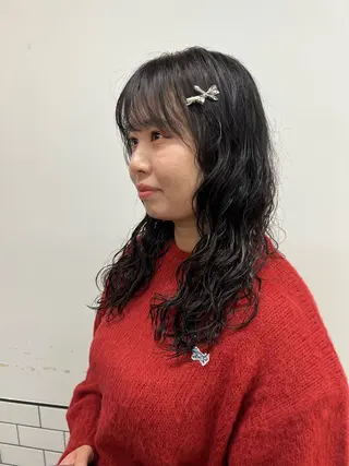 セミロング 奥田 葵のヘアスタイル
