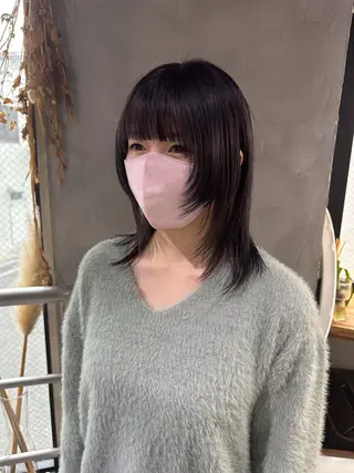 ミディアム ウルフ レイヤー パーマ🪐MANAのヘアスタイル