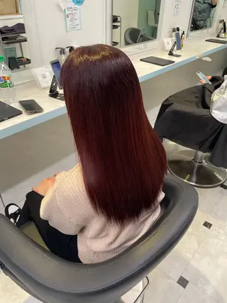 ロング カラー ヘアアレンジ 🇰🇷韓流暖色ヘア 🍒saaya🍒のヘアスタイル