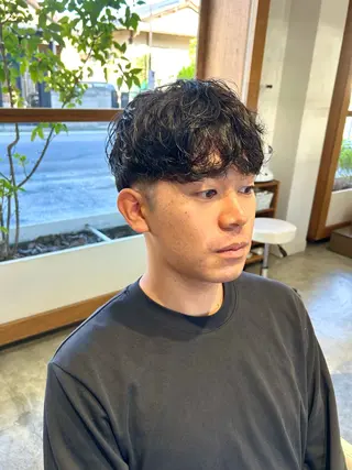 ショート パーマ メンズ 佐藤 悠生 メンズパーマ.カットのヘアスタイル