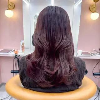 ロング カラー 縮毛矯正/ストンボブ Wカラー💎ヒデジのヘアスタイル