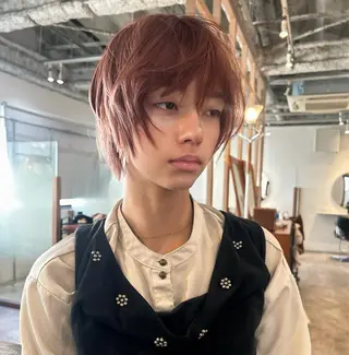 ショート ヘアアレンジ 🎀suzuna 透明感colorのヘアスタイル