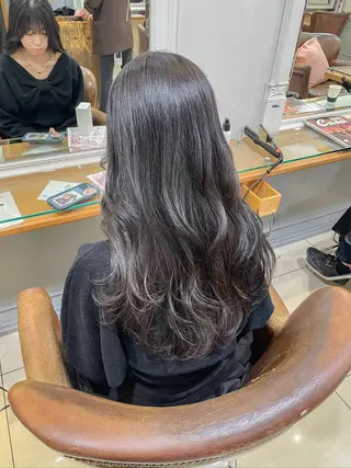 ロング パーマ ボブ ブリーチ/miinaのヘアスタイル