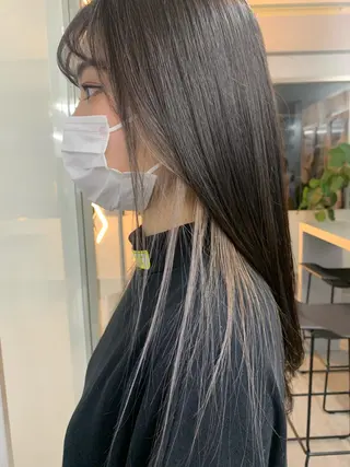 セミロング fuuka/ ハイトーン/海外ヘアのヘアスタイル