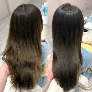 ロング カラー 内田 志乃のヘアスタイル