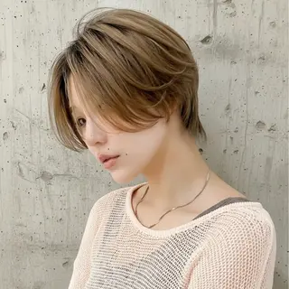 ショート ハッシュカット 田窪珠妃のヘアスタイル