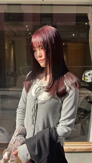 セミロング kana🍃newi 京橋/透明感カラーのヘアスタイル
