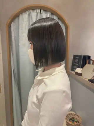 ショート オリーブベージュ/シ ョートボブたまき🧡のヘアスタイル