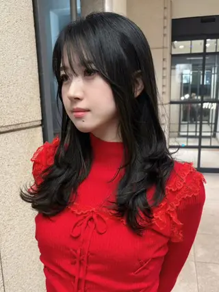 セミロング フジヤ サイタのヘアスタイル