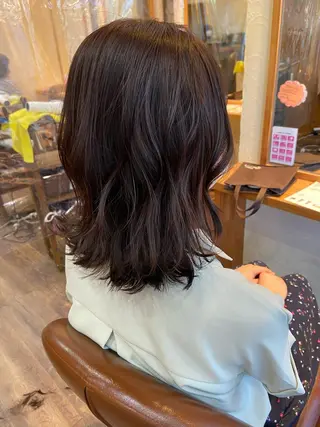 ミディアム カラー 鎌田 祥江のヘアスタイル