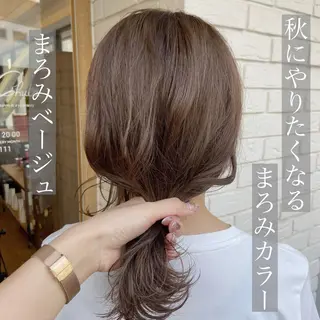ミディアム 韓国|ミルクティ momoeのヘアスタイル