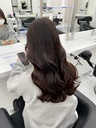 ヘアアレンジ カラー ロング 🥂上品ワンホンヘア 🥂nozomiのヘアスタイル