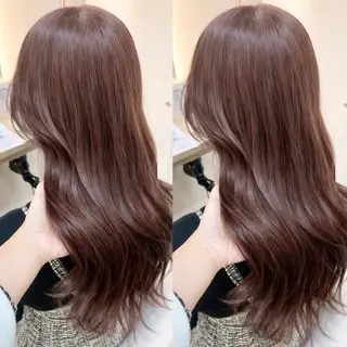 セミロング カラー ハイトーン🎀 暖色系カラー🎀愛美のヘアスタイル