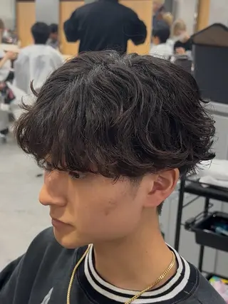 ショート パーマ メンズ 🔥フェザーパーマ 特化🔥勇斗のヘアスタイル