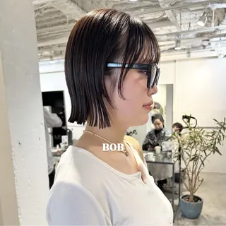 ショート カラー 切りっぱなしBOB 職人💜Anzuのヘアスタイル