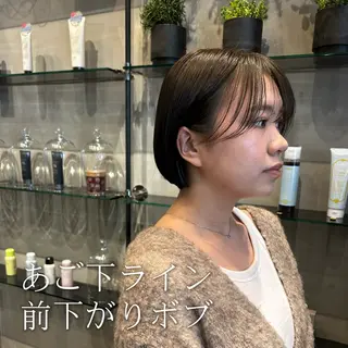 ショート 縮毛矯正・似合わせ タナカ レイヤのヘアスタイル