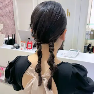 ミディアム ヘアアレンジ ボブパーマ 🌷ヨシカワハナコのヘアスタイル
