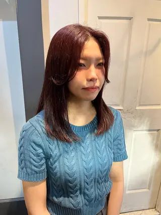 セミロング カラー sora / 渋谷 / ハイトーンのヘアスタイル